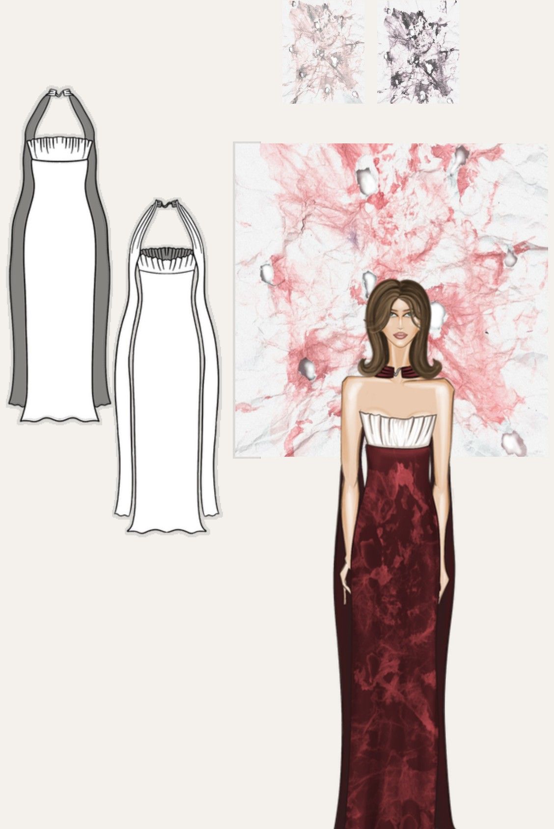 Straight Dress, : collage
