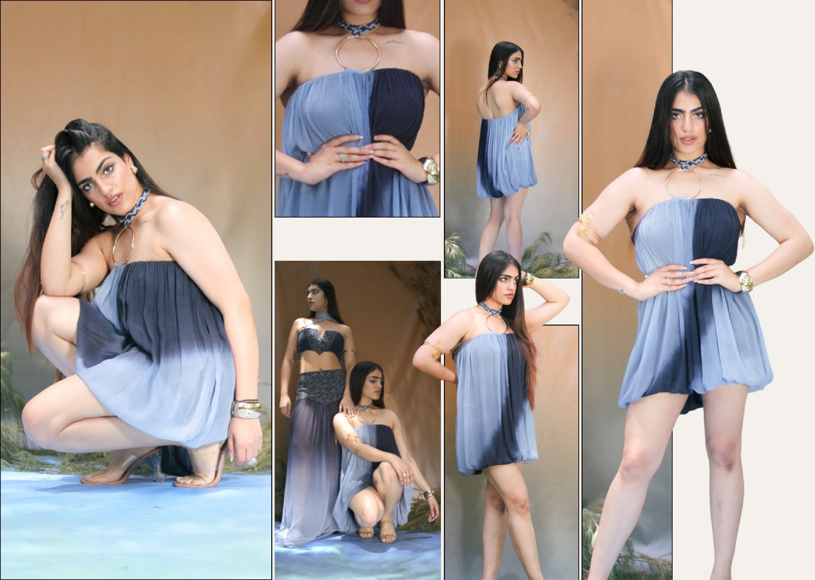 Valeria, Balloon dress: collage