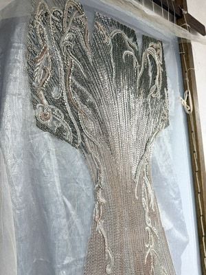 Embroidery in process
