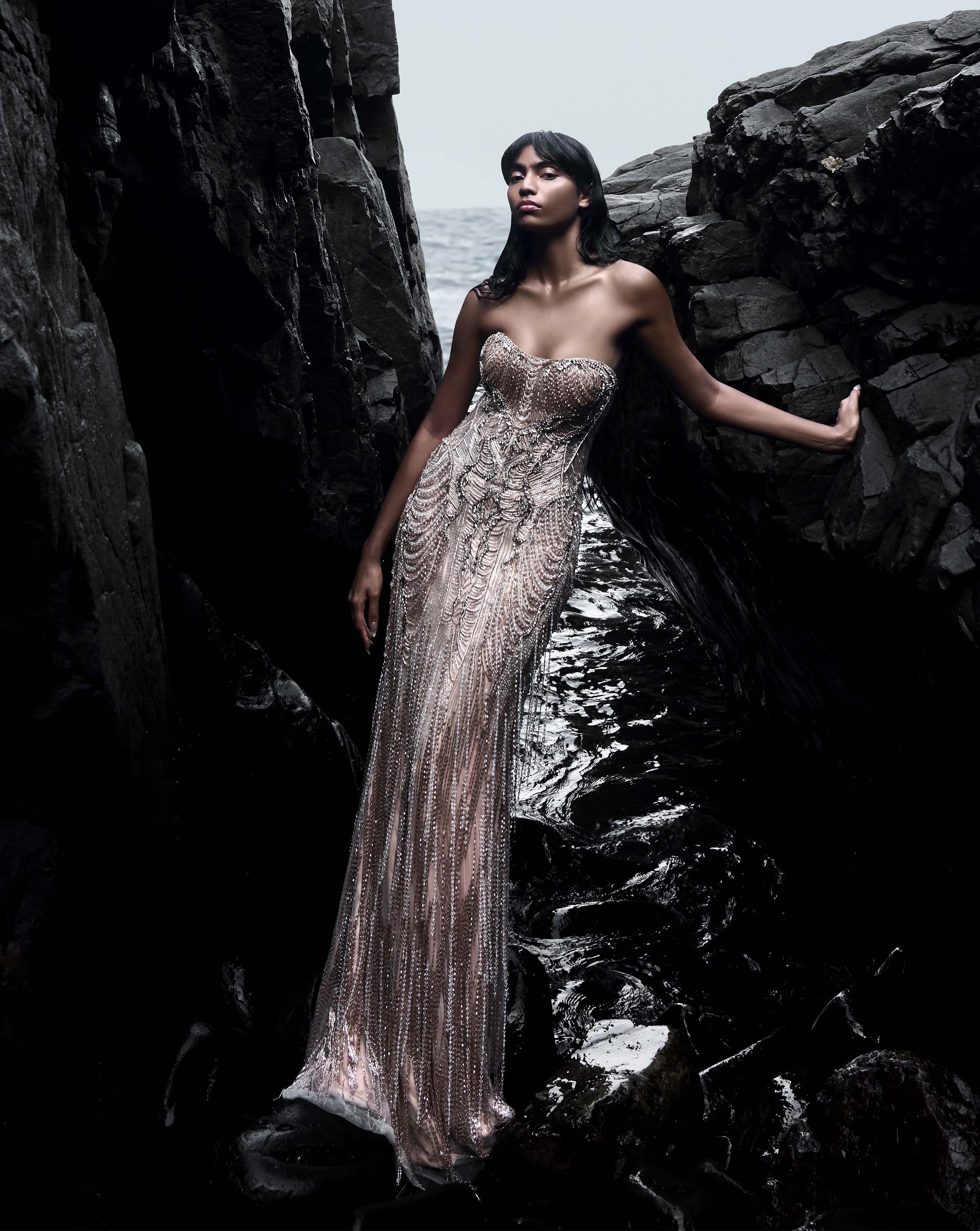Baroque Cascade Gown, Gown