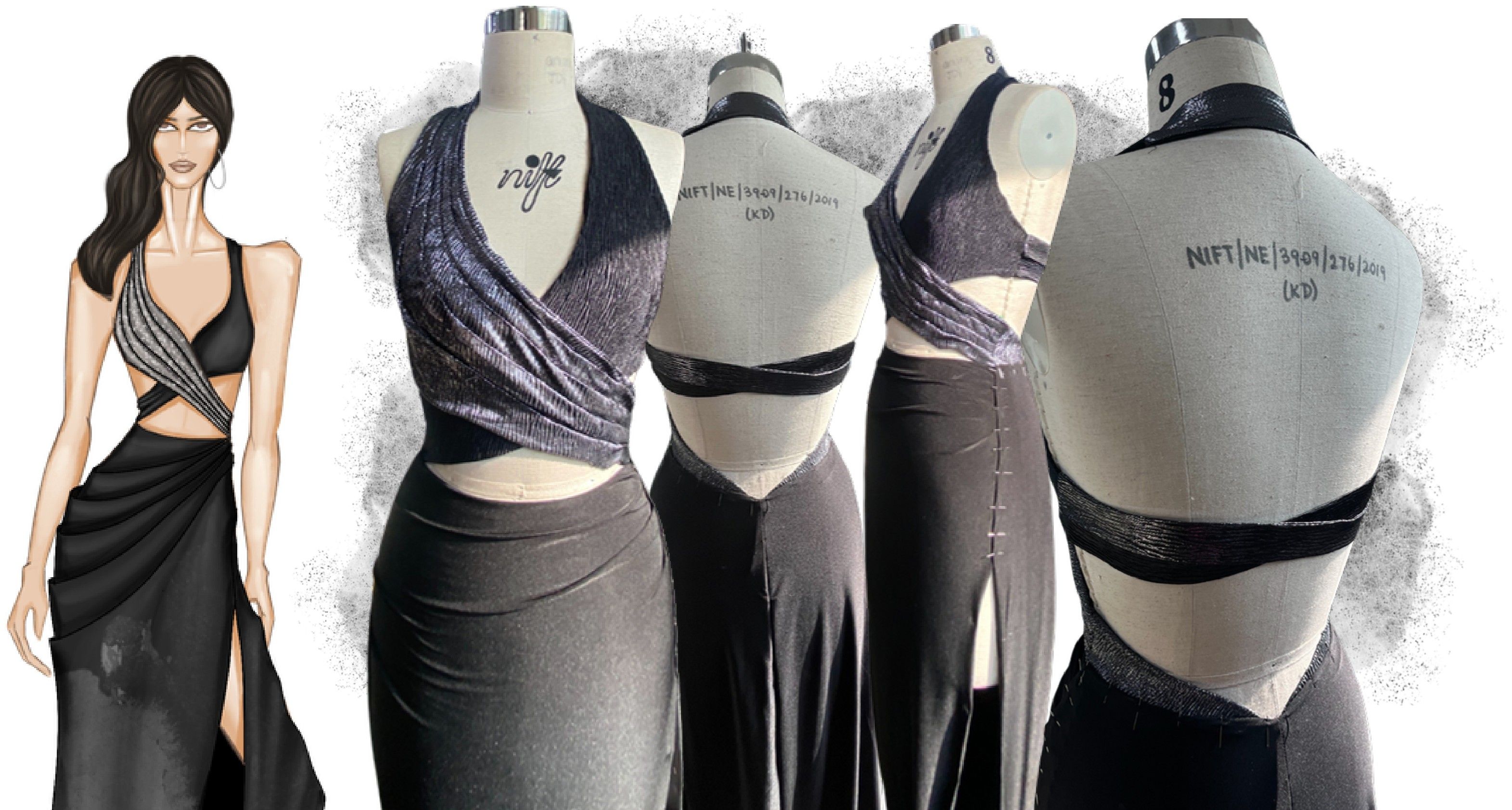 Wrap-around Gown: process